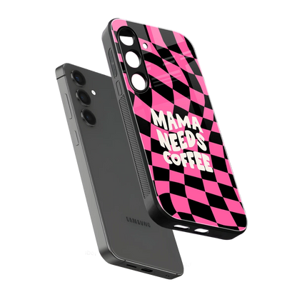 Mama Needs Coffee sleek samsung galaxy s24 plus cover with tempered glass back and TPU edges