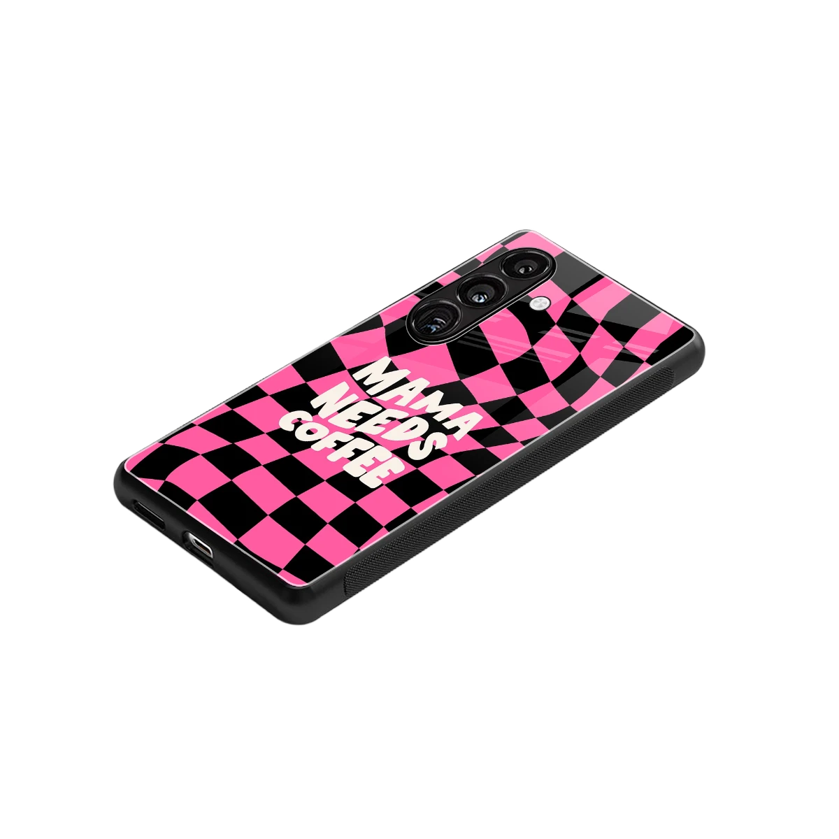 Mama Needs Coffee stylish phone case for samsung galaxy s24 | glossy glass and slim fit
