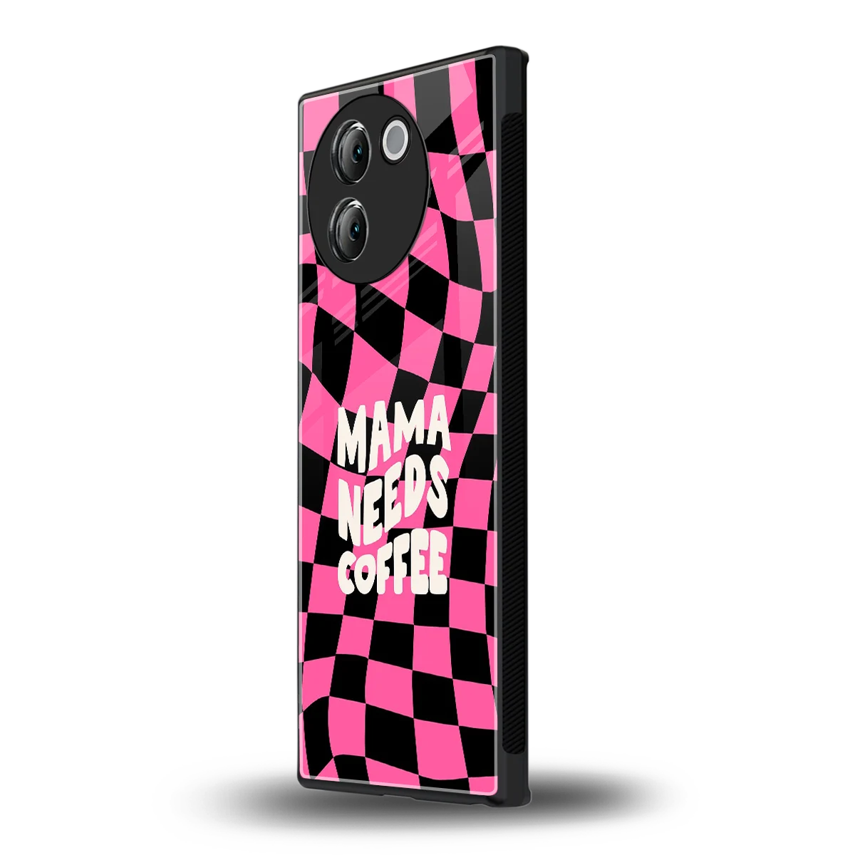 Mama Needs Coffee vivo v30e mobile cover | shockproof glass phone case