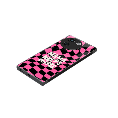 Mama Needs Coffee stylish phone case for vivo v30e | glossy glass and slim fit