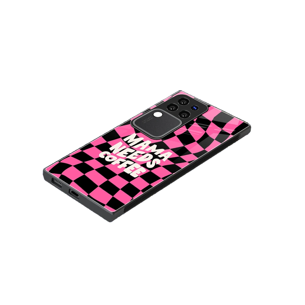 Mama Needs Coffee stylish phone case forvivo v30 pro | glossy glass and slim fit