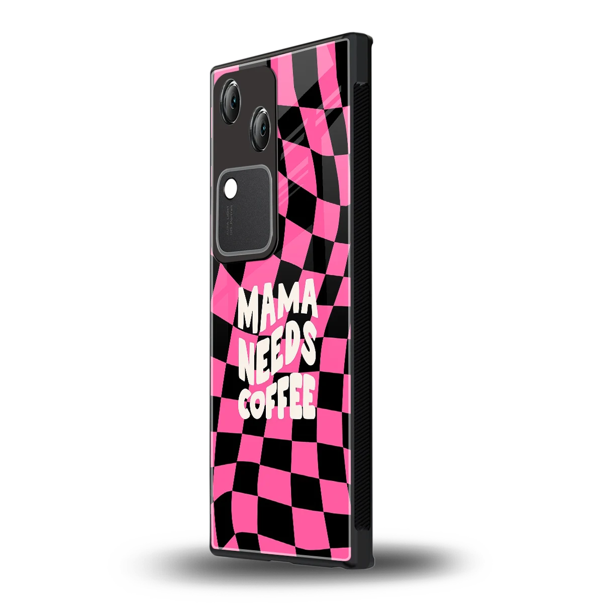 Mama Needs Coffee vivo v30 mobile cover | shockproof glass phone case