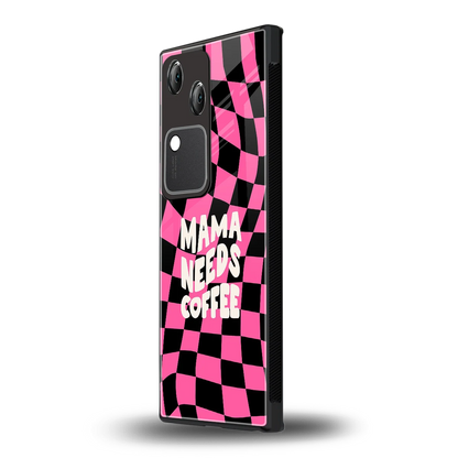 Mama Needs Coffee vivo v30 mobile cover | shockproof glass phone case