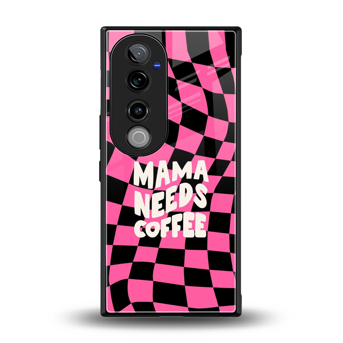 Mama Needs Coffee back phone cover | glass case for vivo v40 pro