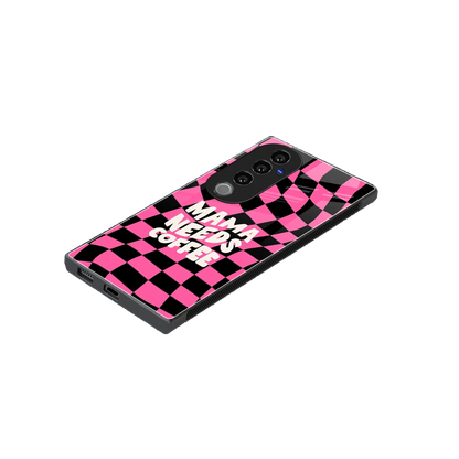 Mama Needs Coffee stylish phone case for vivo v40 pro | glossy glass and slim fit