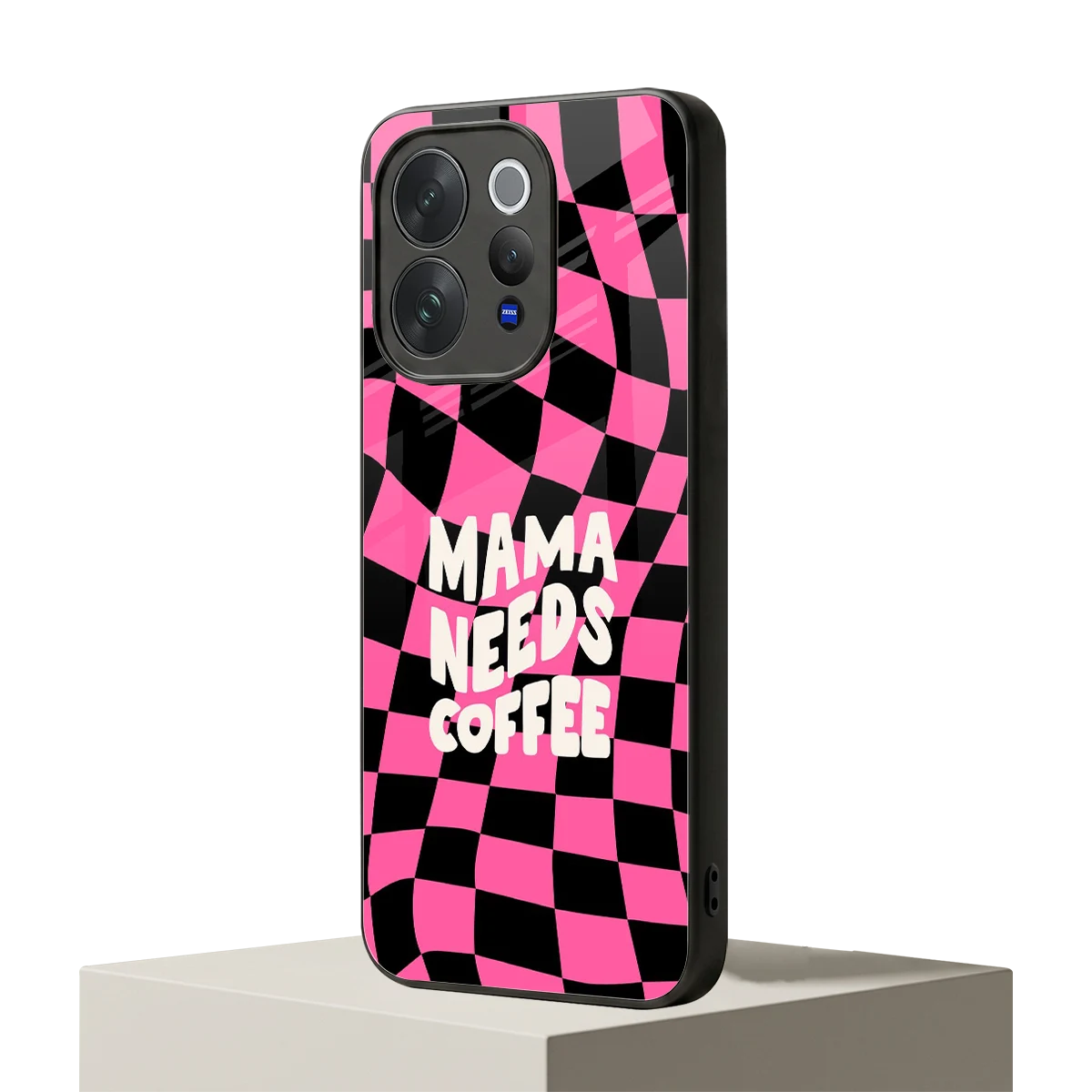 Mama Needs Coffee vivo v70 mobile cover | shockproof glass phone case