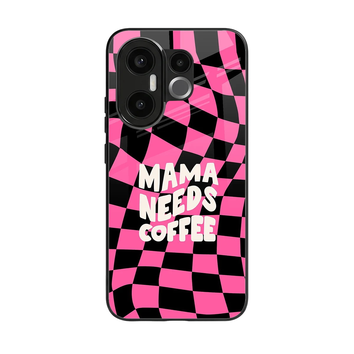 Mama Needs Coffee back phone cover | glass case for vivo x200 fe