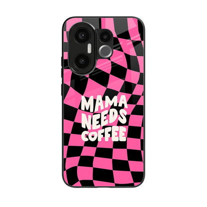 Mama Needs Coffee back phone cover | glass case for vivo x200 fe