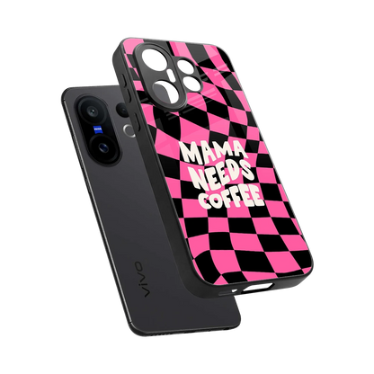 Mama Needs Coffee sleek vivo x200 fe cover with tempered glass back and TPU edges