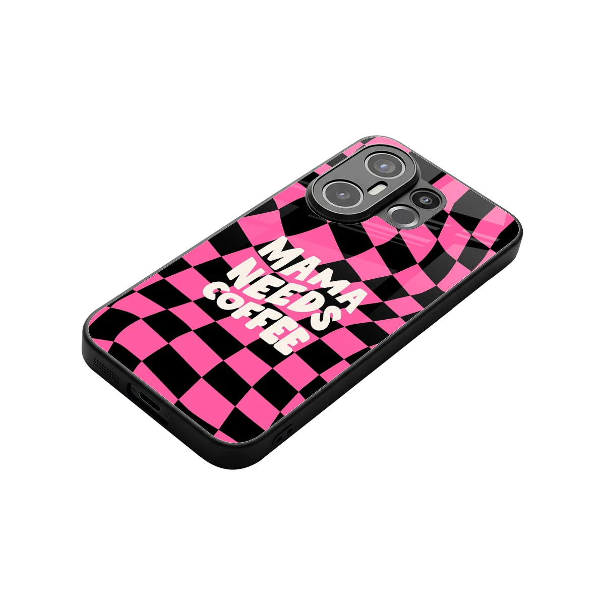 Mama Needs Coffee stylish phone case for vivo x200 fe | glossy glass and slim fit