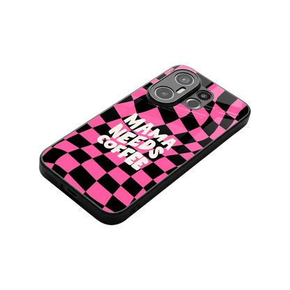 Mama Needs Coffee stylish phone case for vivo x200 fe | glossy glass and slim fit