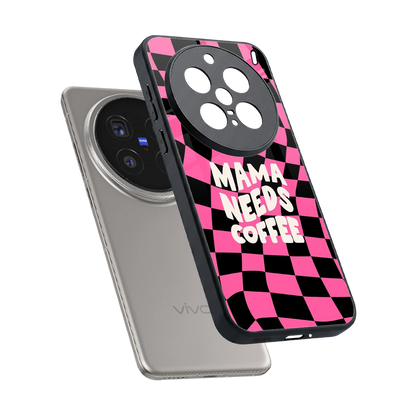 Mama Needs Coffee sleek vivo x200 pro cover with tempered glass back and TPU edges