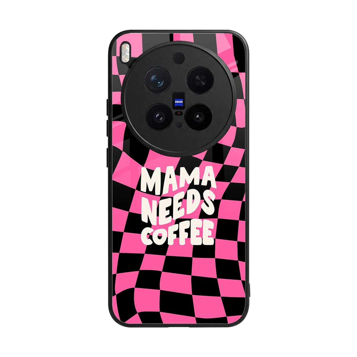 Mama Needs Coffee back phone cover | glass case for vivo x300 pro