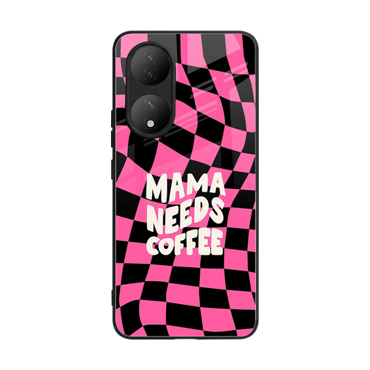 Mama Needs Coffee back phone cover | glass case for Vivo-y100