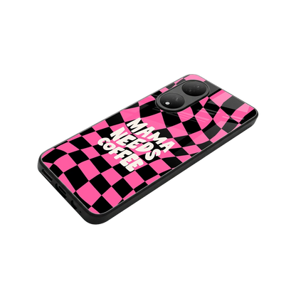 Mama Needs Coffee stylish phone case for Vivo-y100 | glossy glass and slim fit