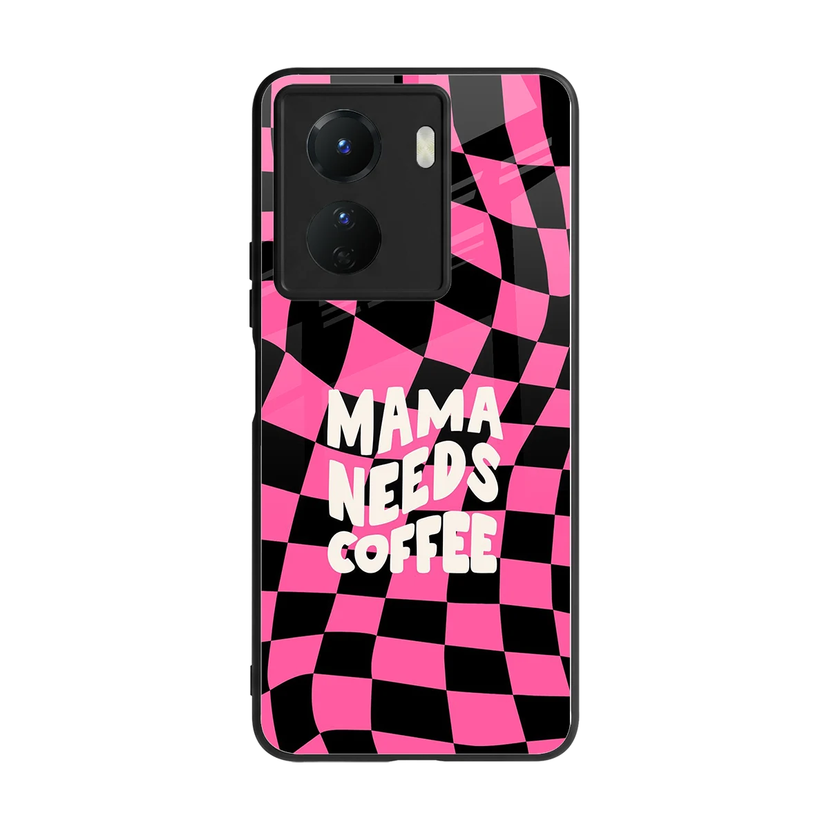 Mama Needs Coffee back phone cover | glass case for vivo y16