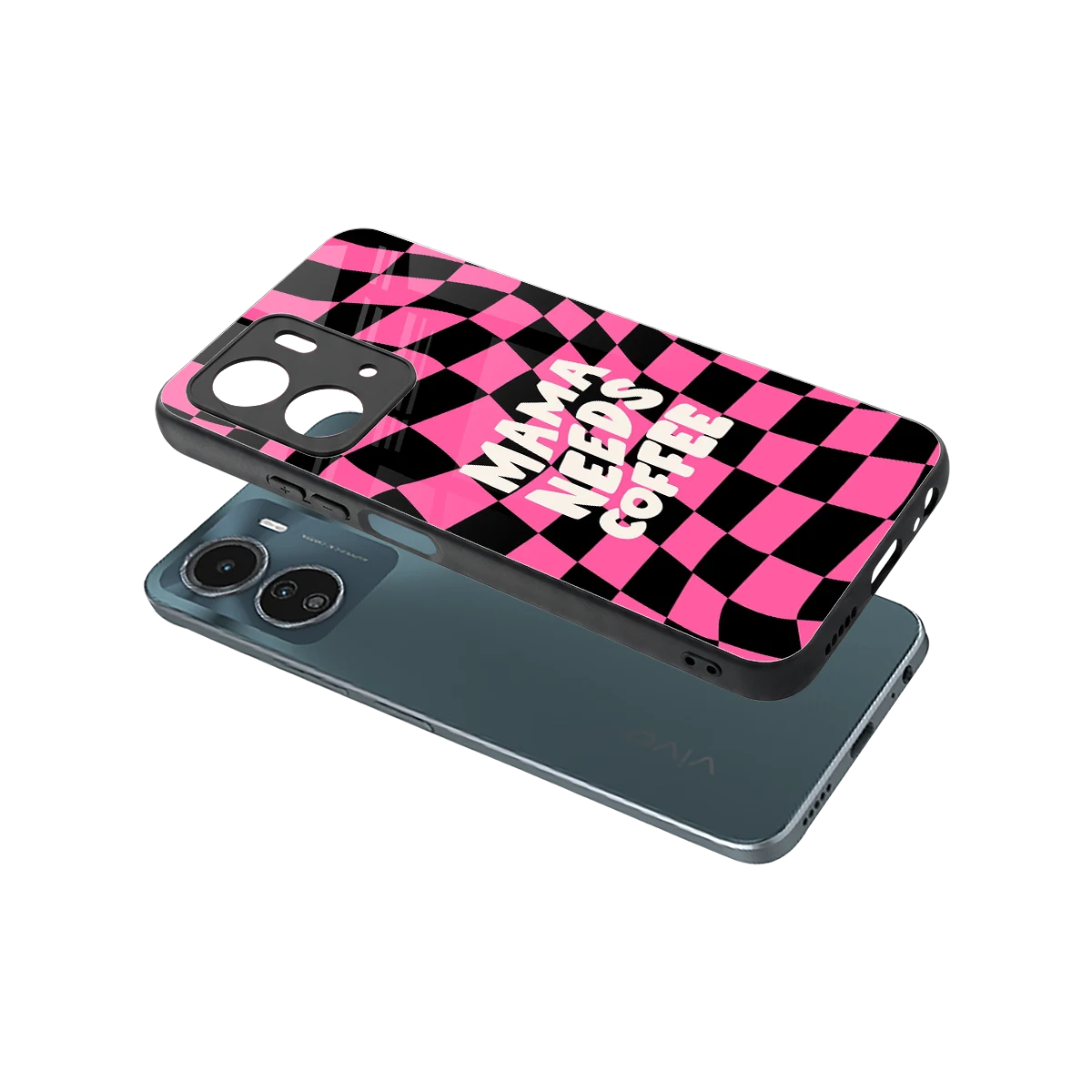 Mama Needs Coffee sleek vivo y16 cover with tempered glass back and TPU edges