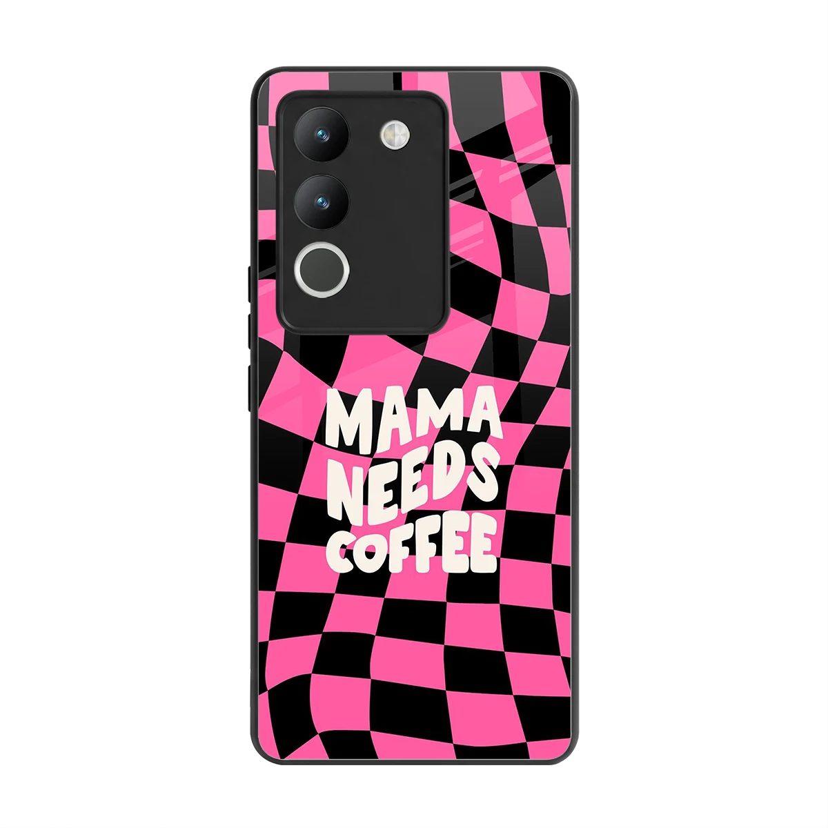 Mama Needs Coffee back phone cover | glass case for vivo y200 5g