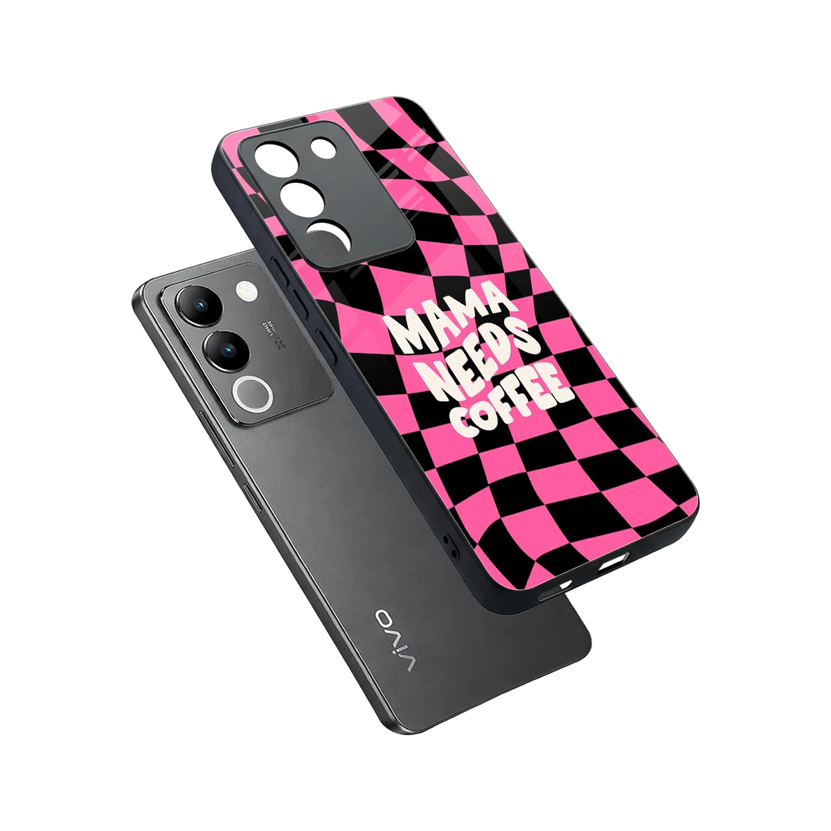 Mama Needs Coffee sleek vivo y200 5g cover with tempered glass back and TPU edges