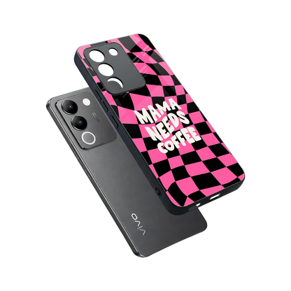 Mama Needs Coffee sleek vivo y200 5g cover with tempered glass back and TPU edges