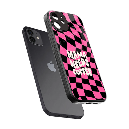 Mama Needs Coffee sleek iphone 11 cover with tempered glass back and TPU edges