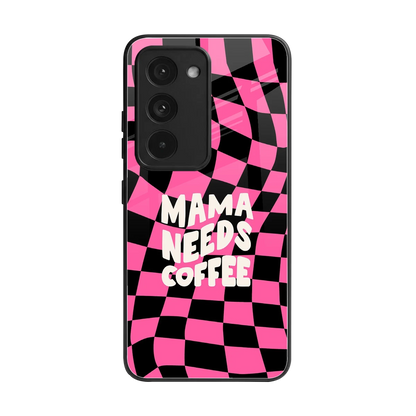 Mama Needs Coffee back phone cover | glass case for redmi 15 5g