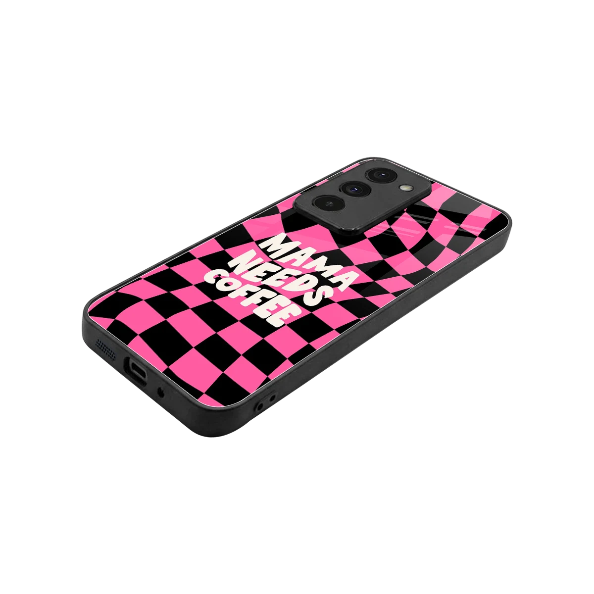Mama Needs Coffee stylish phone case for redmi 15 5g | glossy glass and slim fit