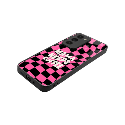 Mama Needs Coffee stylish phone case for redmi 15 5g | glossy glass and slim fit