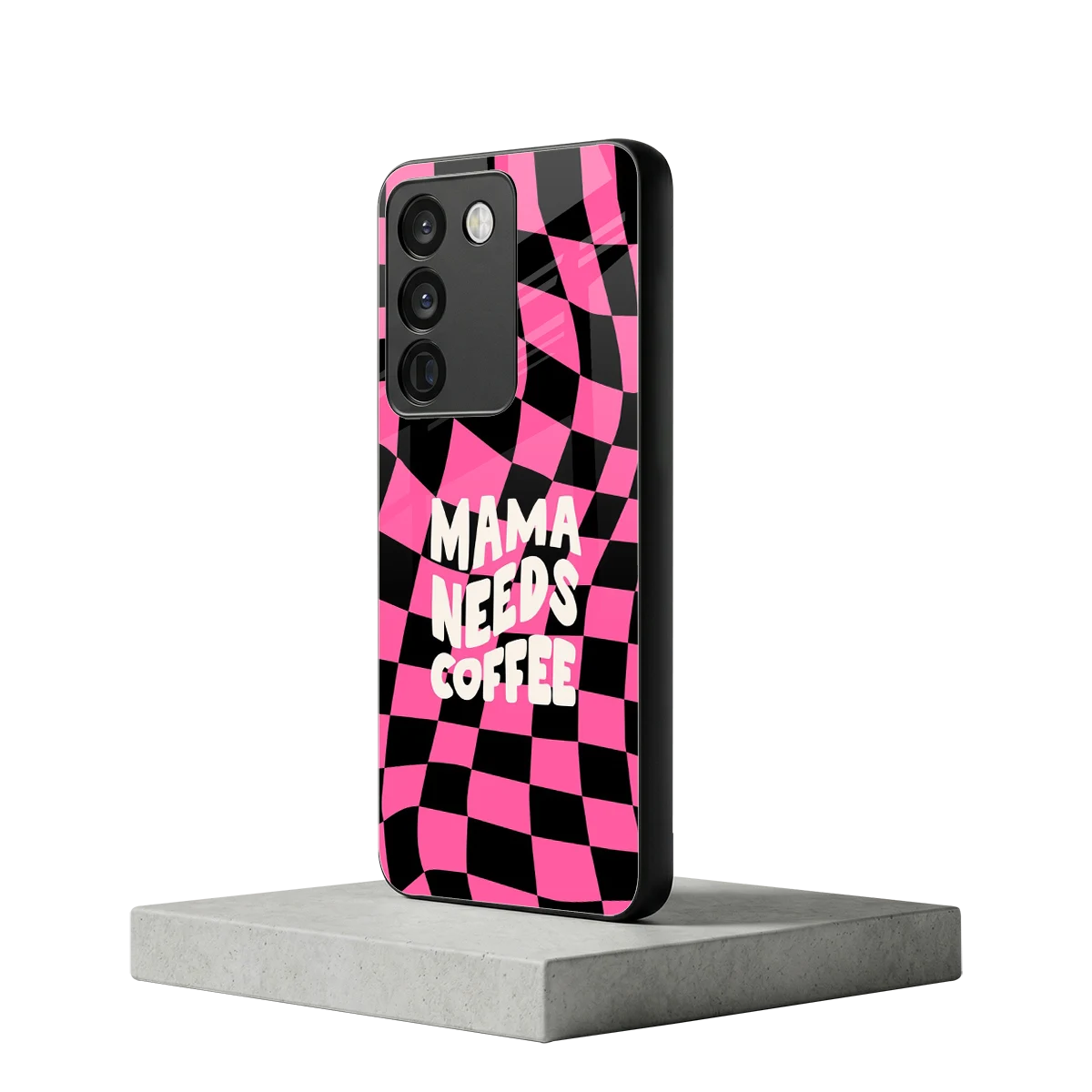 Mama Needs Coffee vivo y200 5g mobile cover | shockproof glass phone case