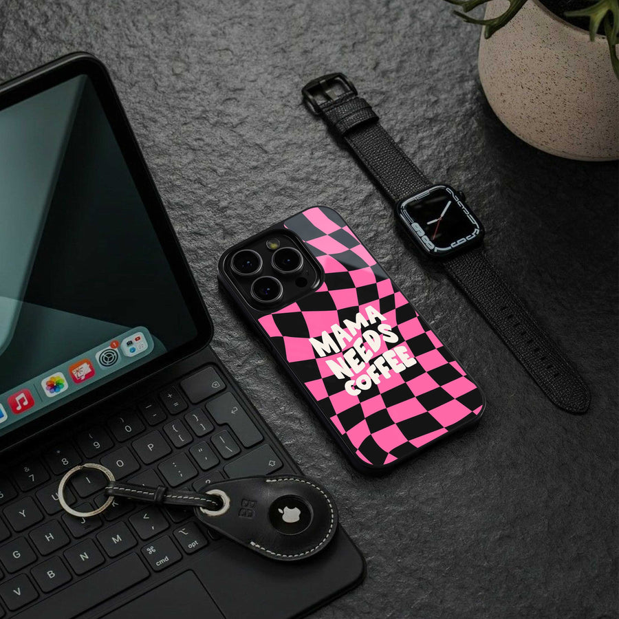 Mama Needs Coffee Phone Case for Iphone 15 Pro Max | Glass Case