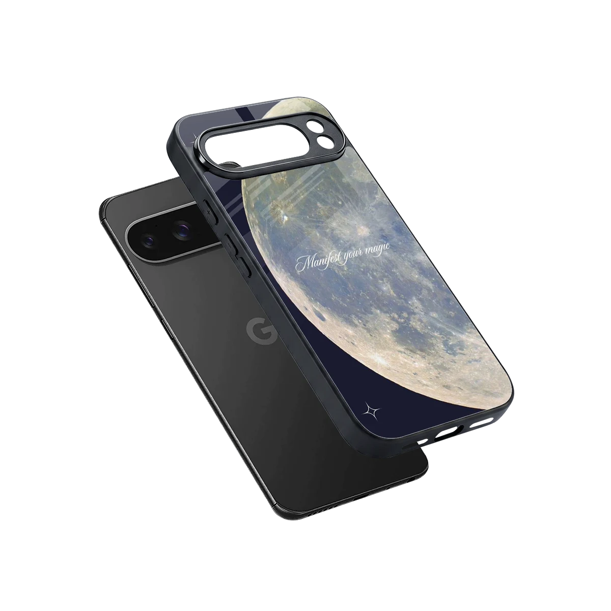 Manifest Glow sleek google pixel 10 pro xl cover with tempered glass back and TPU edges
