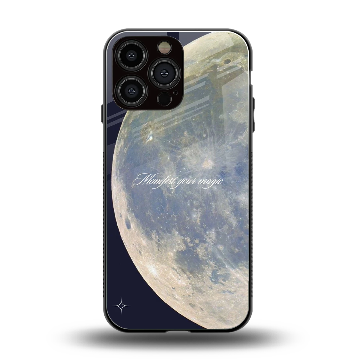 Manifest Glow back phone cover | glass case for iphone 15 pro max