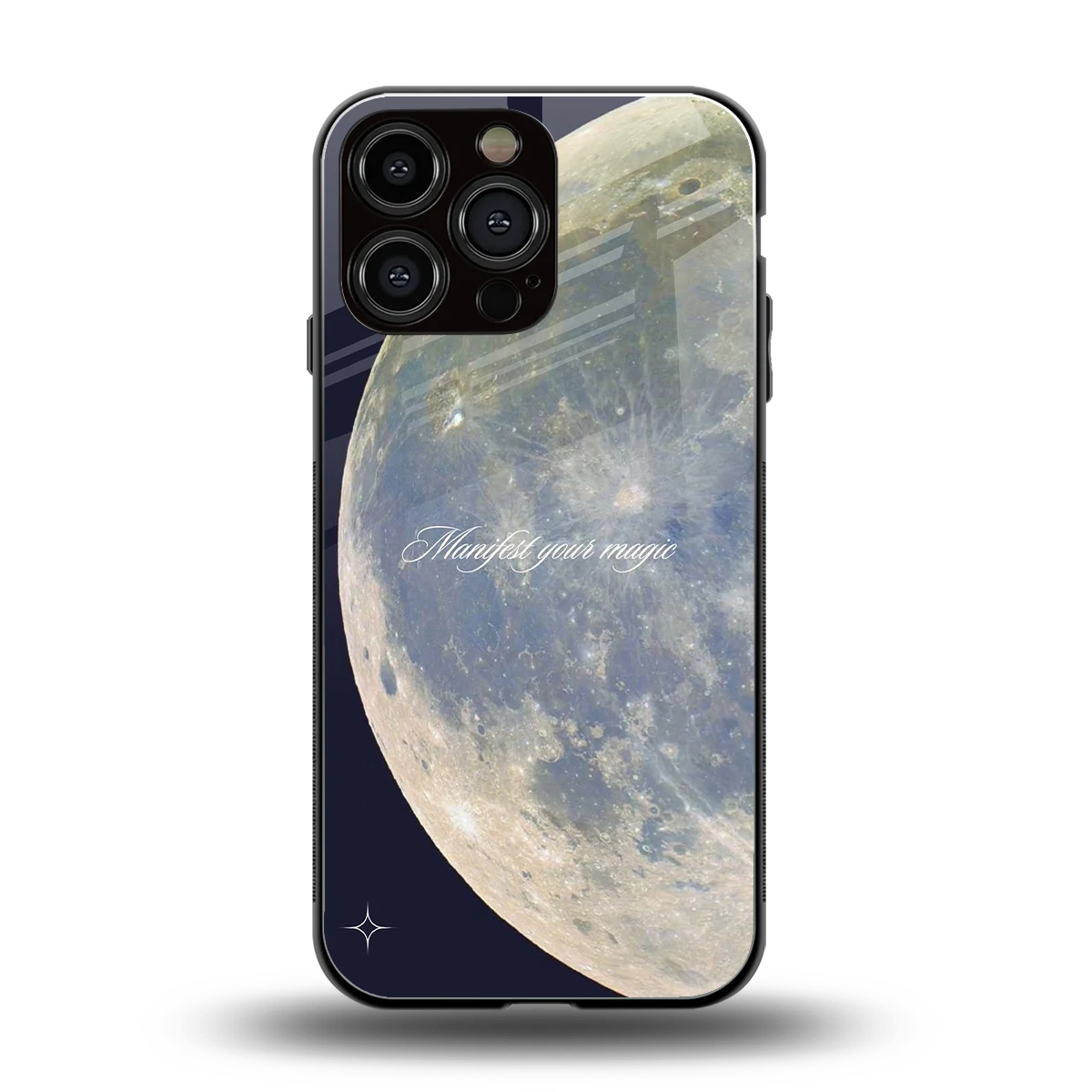 Manifest Glow back phone cover | glass case for iphone 16 pro max