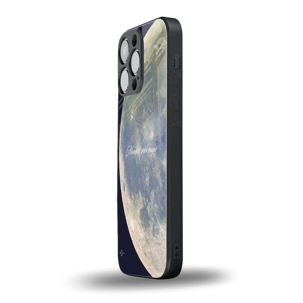 Manifest Glow iphone 16 pro max mobile cover | shockproof glass phone case