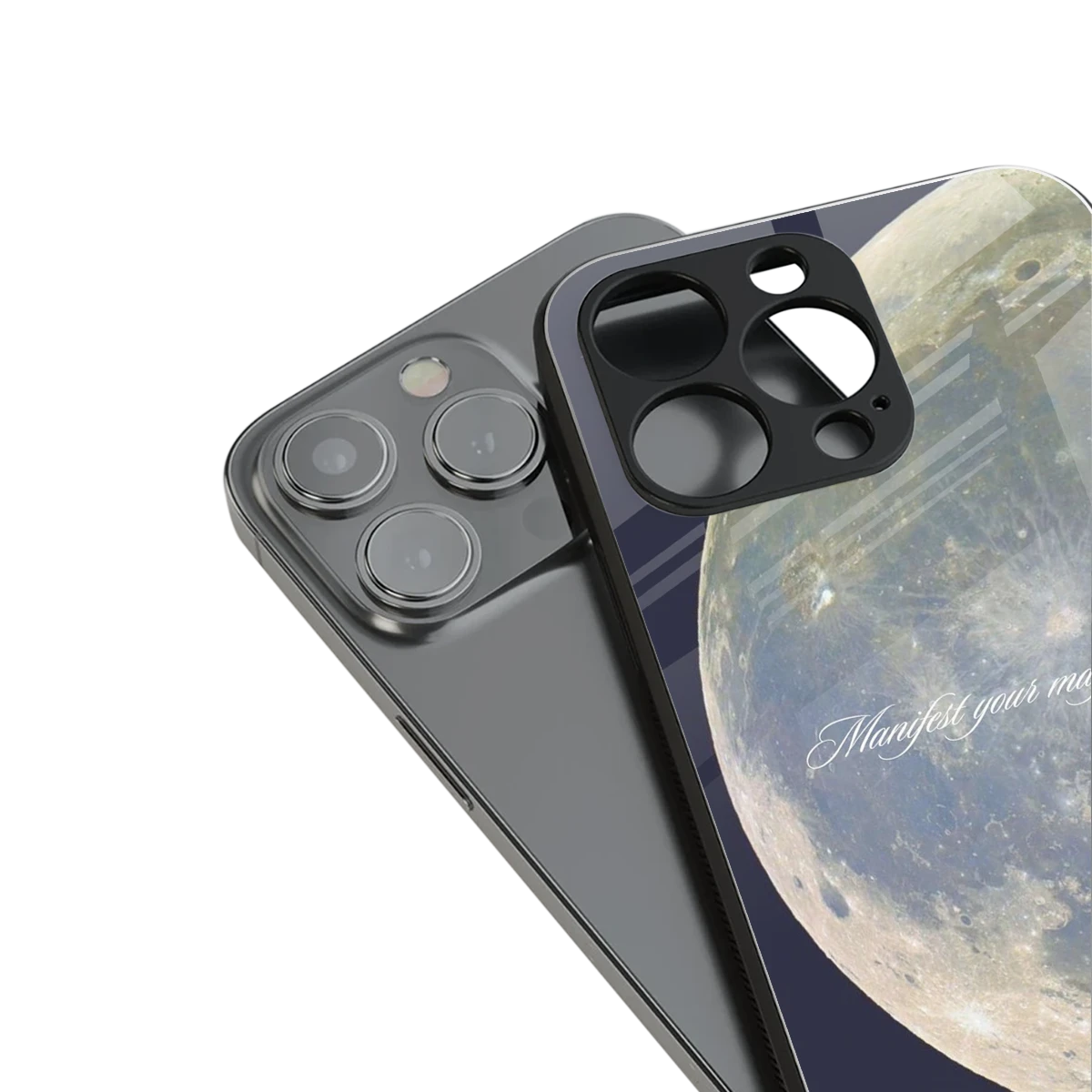 Manifest Glow stylish phone case for iPhone 16 | glossy glass and slim fit