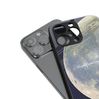 Manifest Glow stylish phone case for iPhone 16 | glossy glass and slim fit