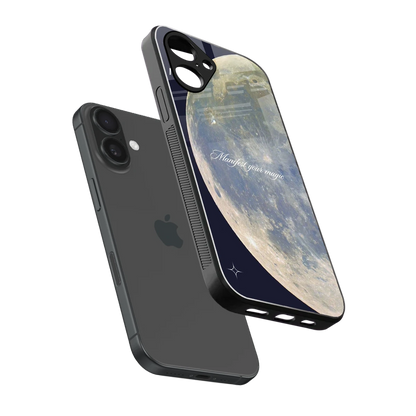 Manifest Glow sleek iPhone 16 cover with tempered glass back and TPU edges