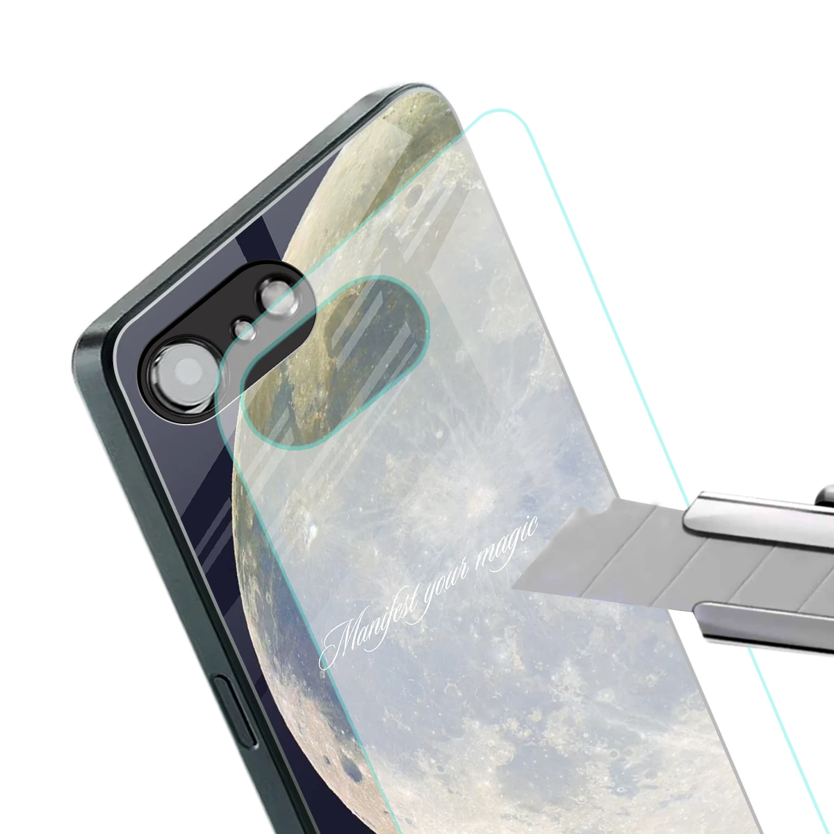 Manifest Glow stylish phone case for iphone 17e | glossy glass and slim fit