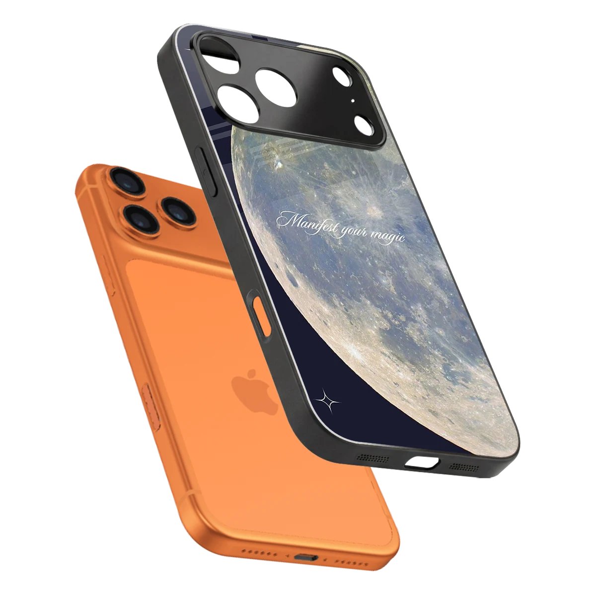 Manifest Glow sleek iphone 17 pro max cover with tempered glass back and TPU edges