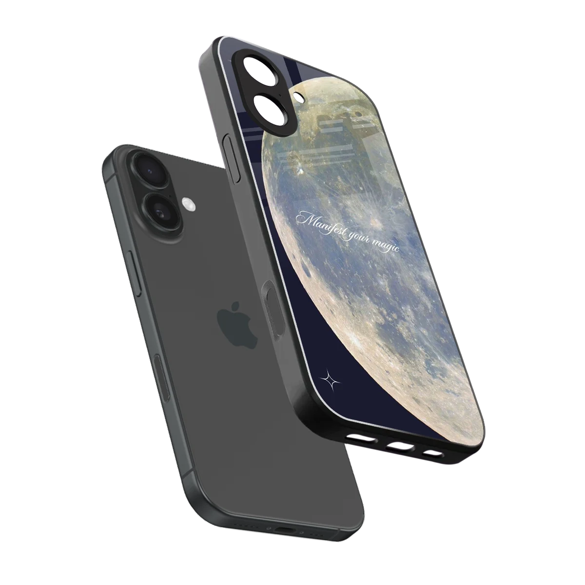 Manifest Glow sleek iphone 17 cover with tempered glass back and TPU edges