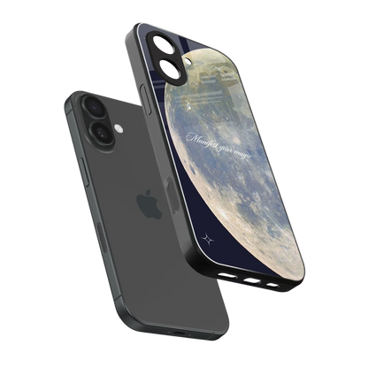 Manifest Glow sleek iphone 17 cover with tempered glass back and TPU edges