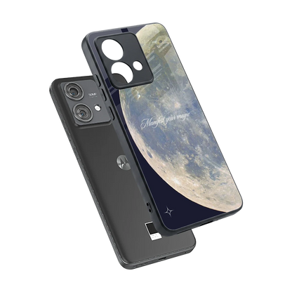 Manifest Glow sleek motorola edge 40 neo 5g cover with tempered glass back and TPU edges