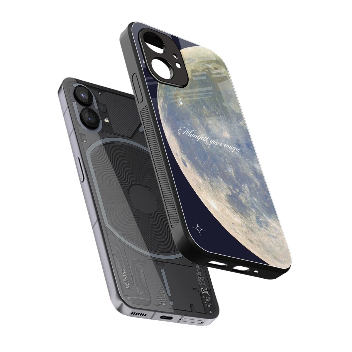 Manifest Glow sleek nothing phone 1 cover with tempered glass back and TPU edges