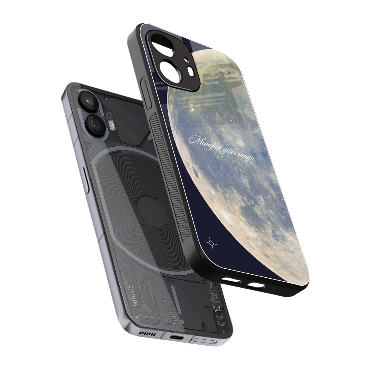Manifest Glow sleek nothing phone 2 cover with tempered glass back and TPU edges