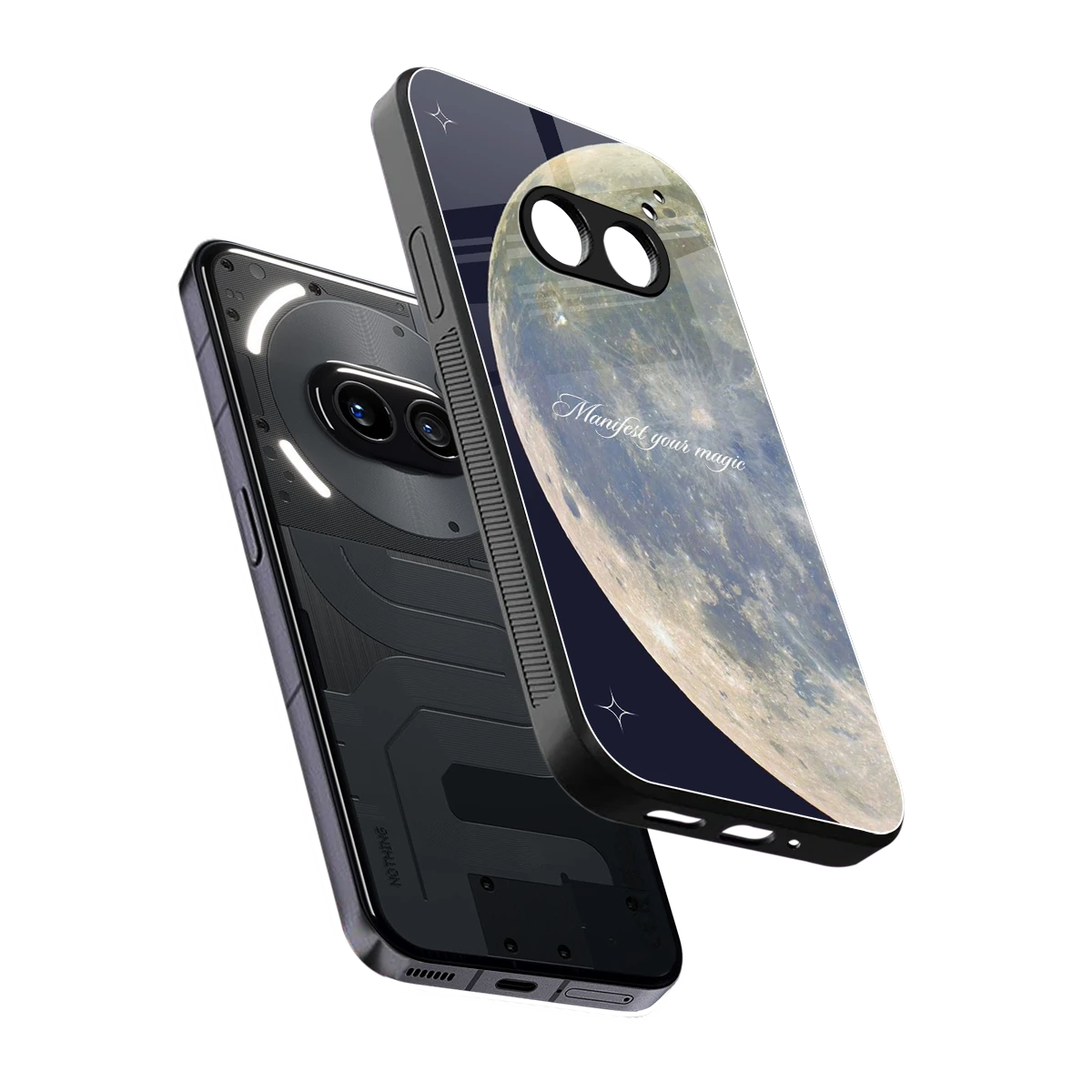 Manifest Glow sleek nothing phone 2a cover with tempered glass back and TPU edges