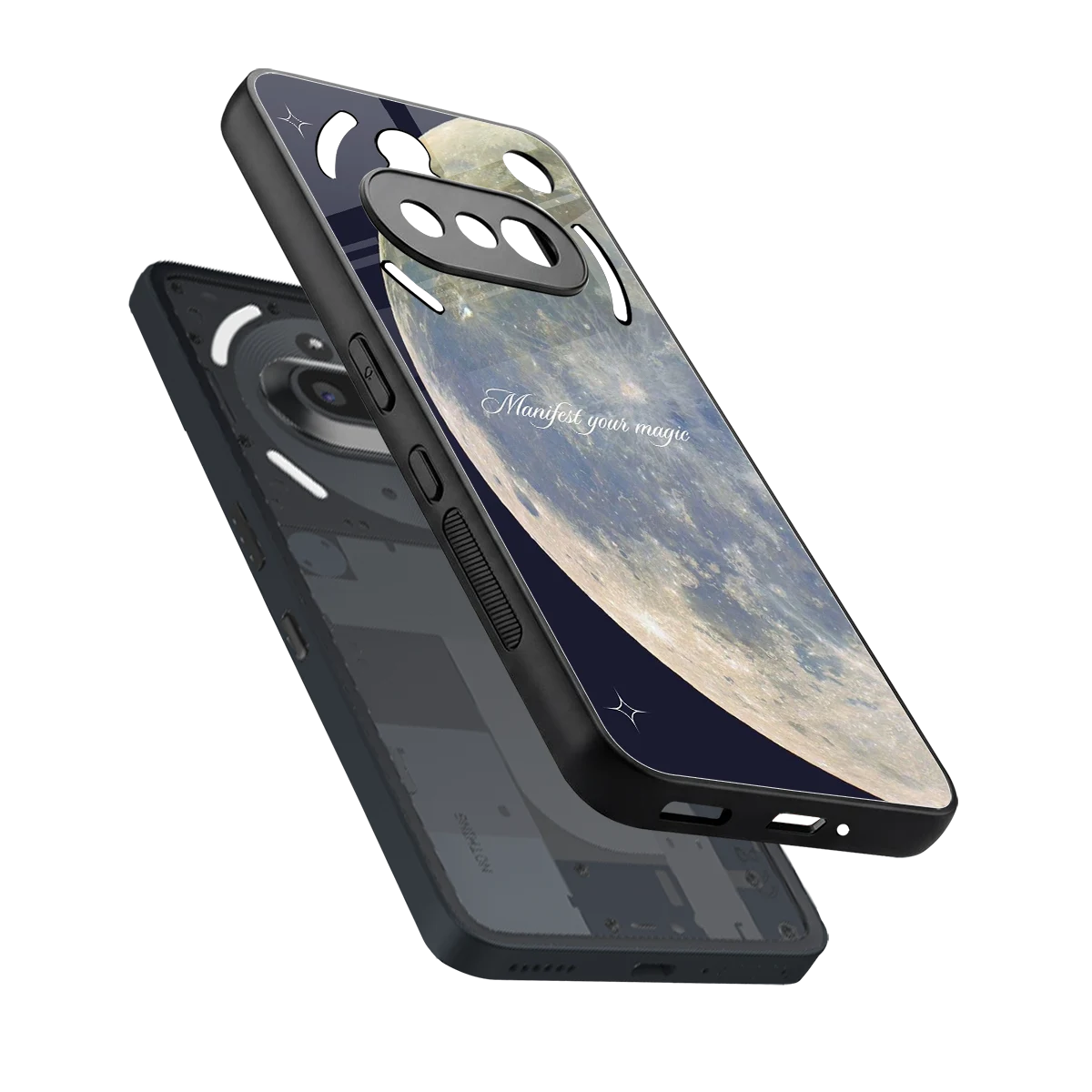 Manifest Glow sleek nothing phone 3a cover with tempered glass back and TPU edges