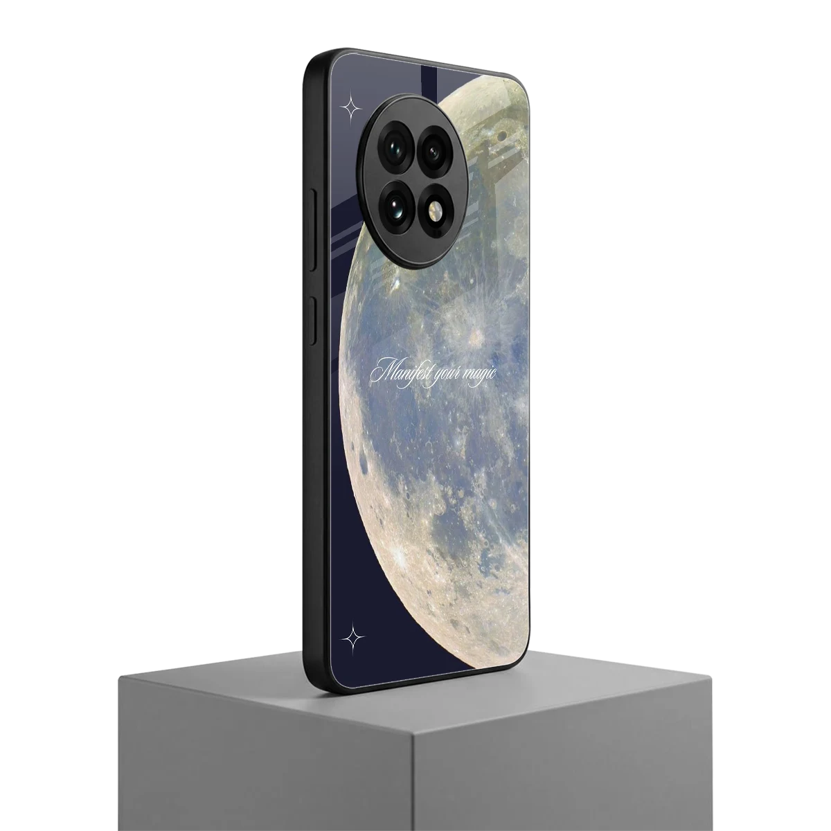 Manifest Glow oneplus 13r mobile cover | shockproof glass phone case