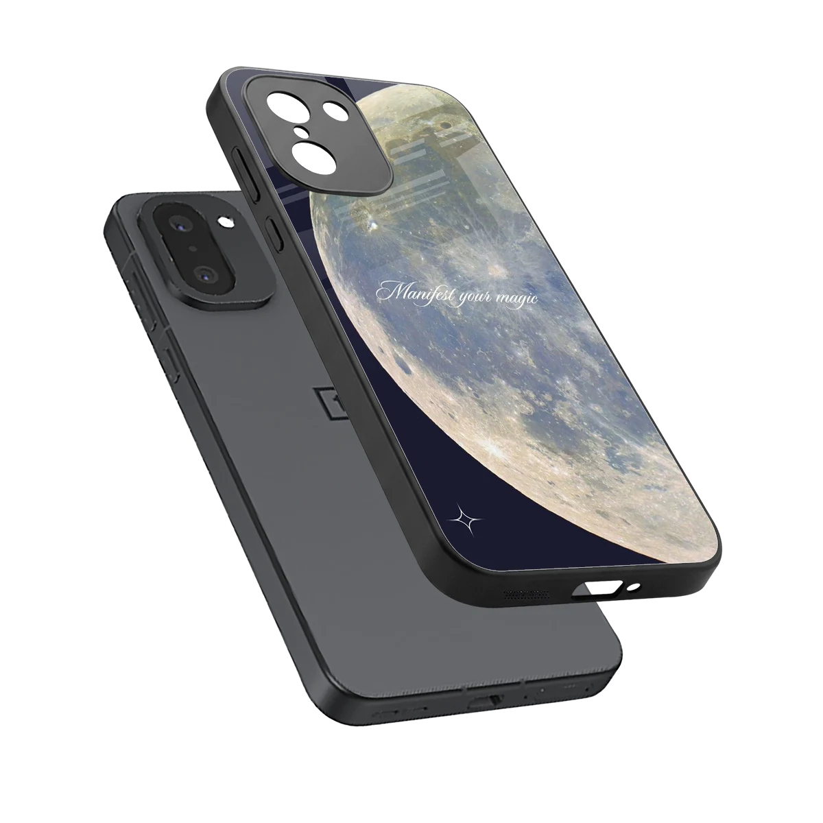 Manifest Glow sleek oneplus 15r cover with tempered glass back and TPU edges