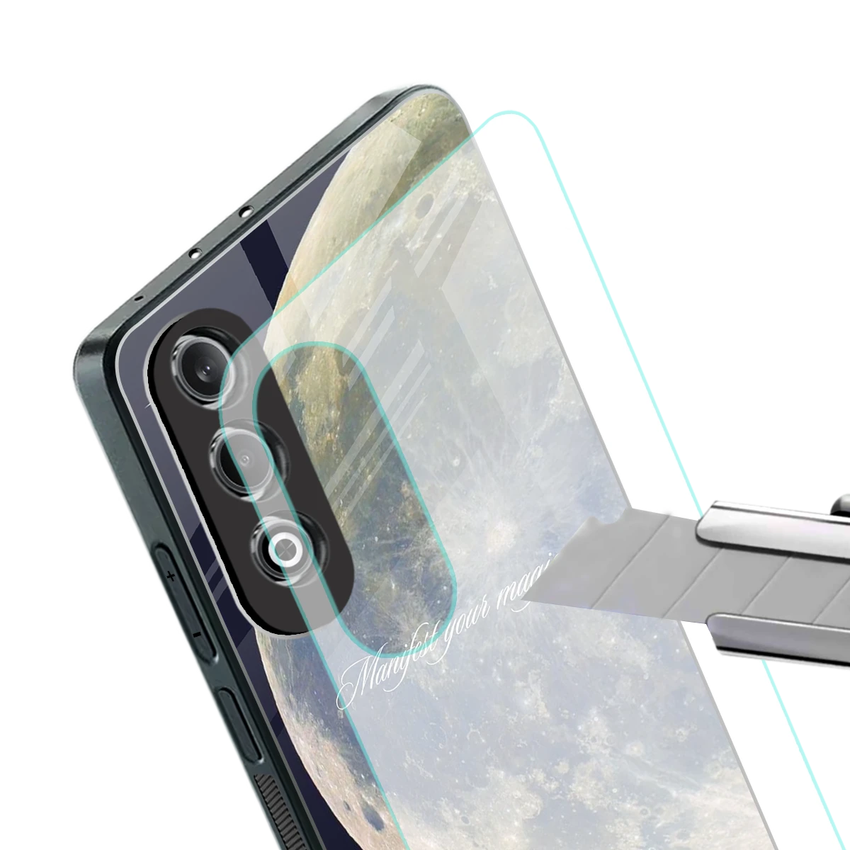 Manifest Glow stylish phone case for oneplus nord ce 4 | glossy glass and slim fit