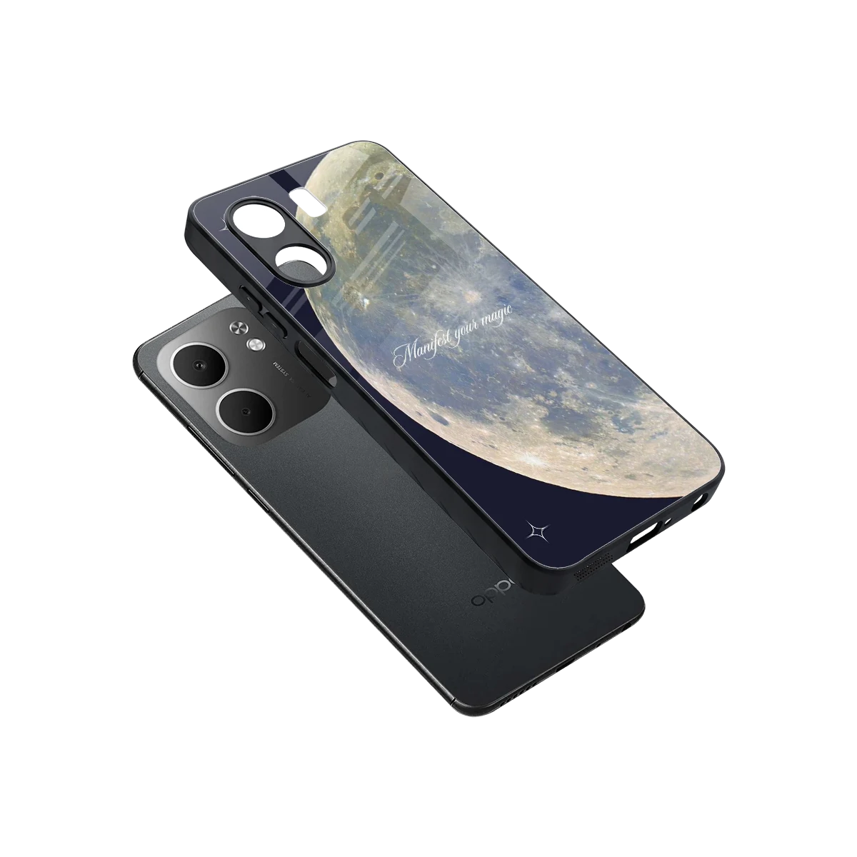Manifest Glow sleek oppo a5x 5g cover with tempered glass back and TPU edges